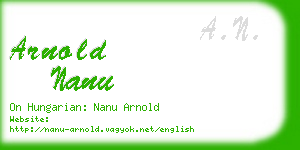 arnold nanu business card